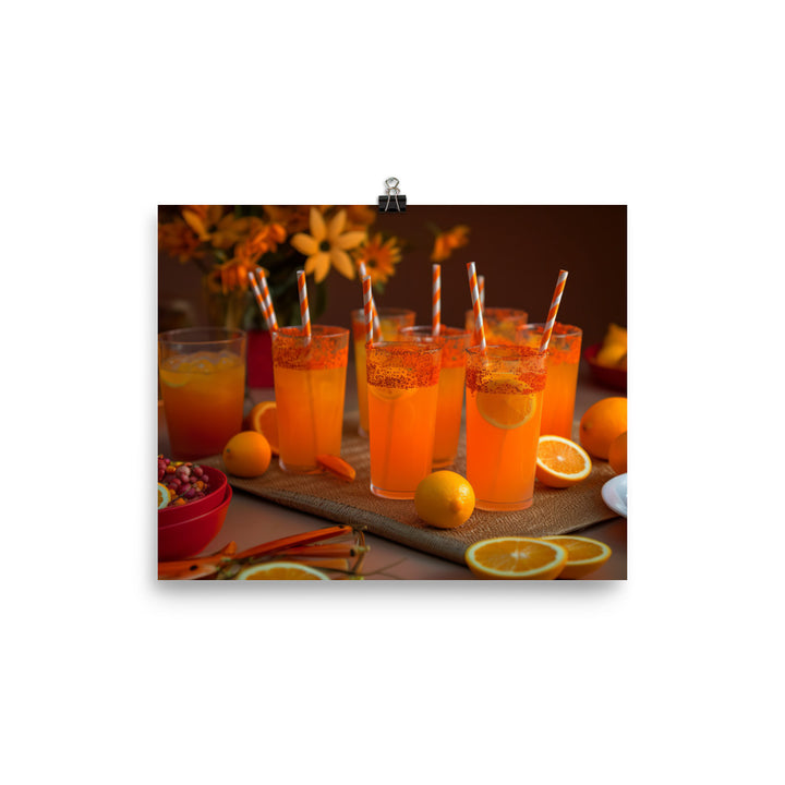 Orange Fizz Fiesta photo paper poster - Posterfy.AI