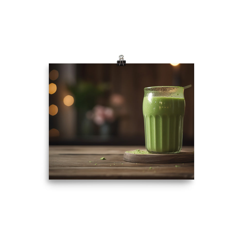 Matcha Smoothie photo paper poster - Posterfy.AI