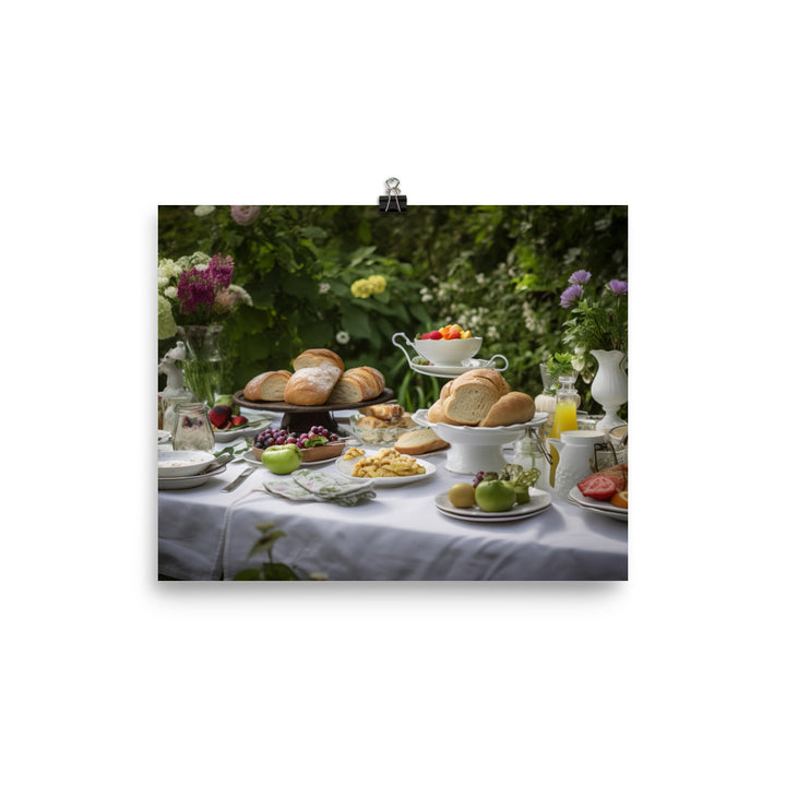 Garden Tea Party photo paper poster - Posterfy.AI