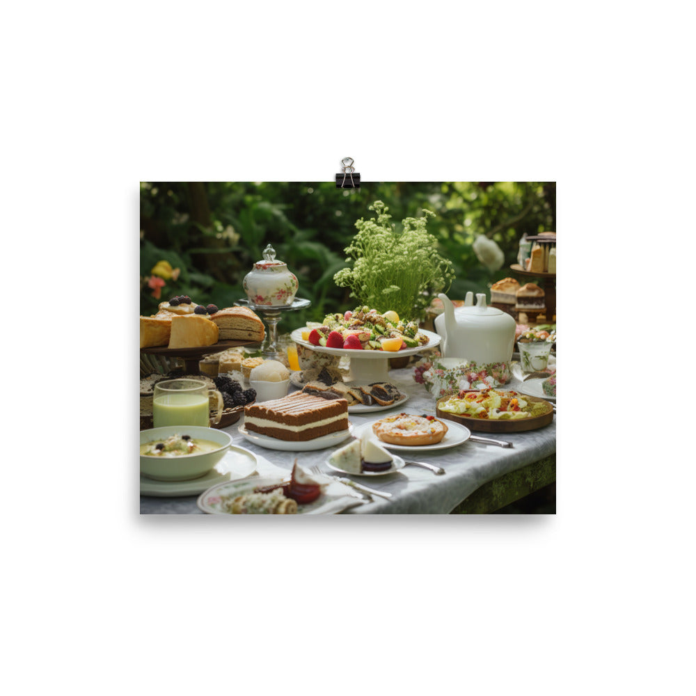 Garden Tea Party photo paper poster - Posterfy.AI