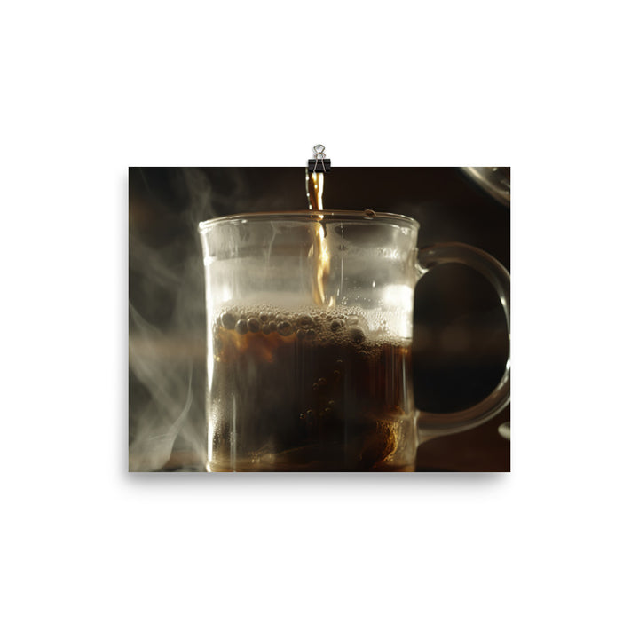 French Press Coffee photo paper poster - Posterfy.AI