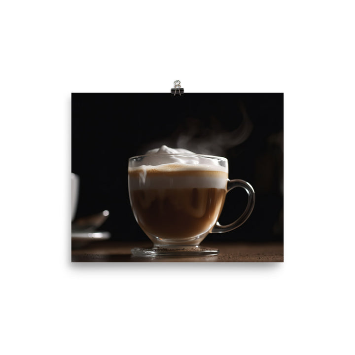Creamy Cappuccino Delight photo paper poster - Posterfy.AI
