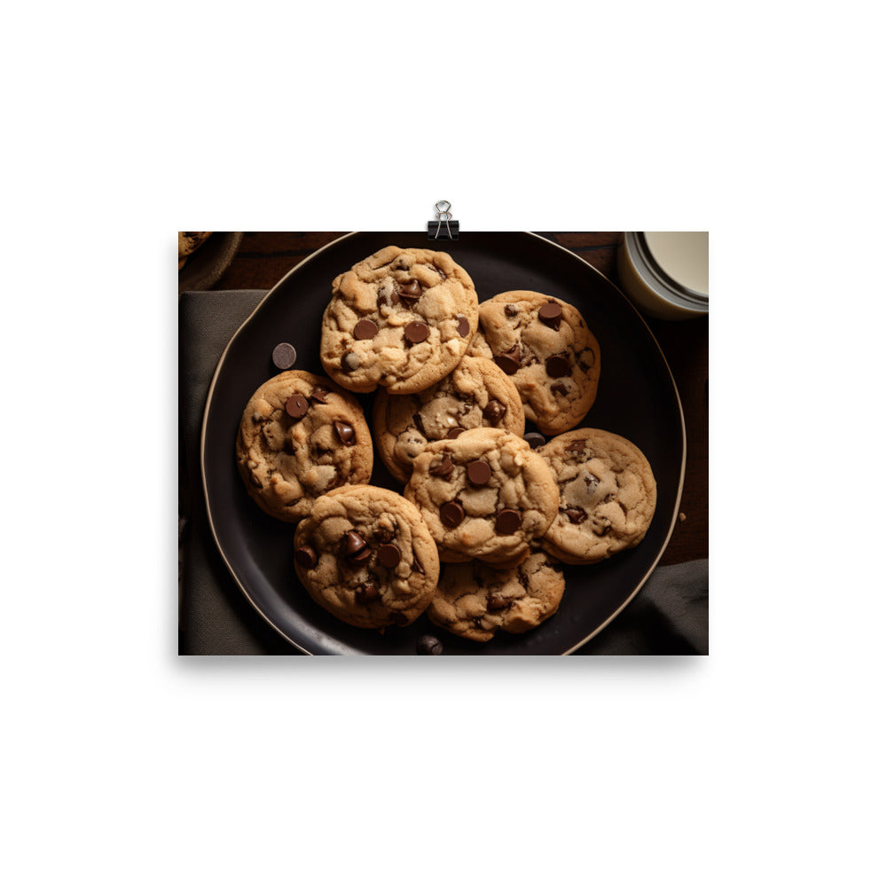 Melt in Your Mouth Chocolate Chip Cookies photo paper poster - Posterfy.AI