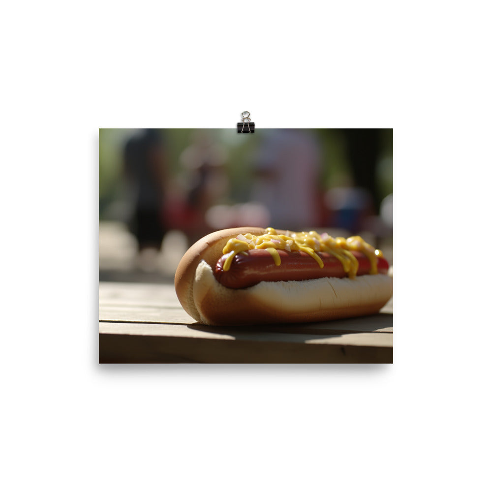 Classic American Hot Dog photo paper poster - Posterfy.AI