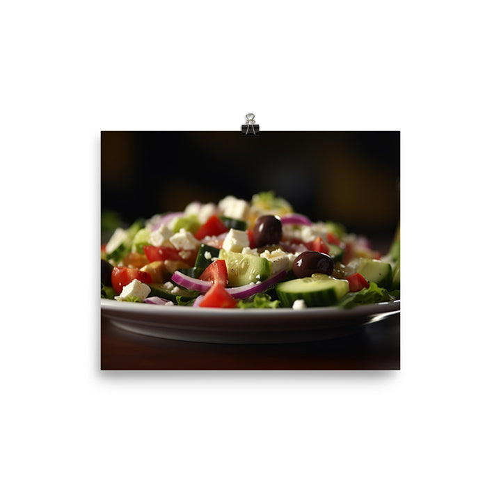 Greek Salad with Feta photo paper poster - Posterfy.AI