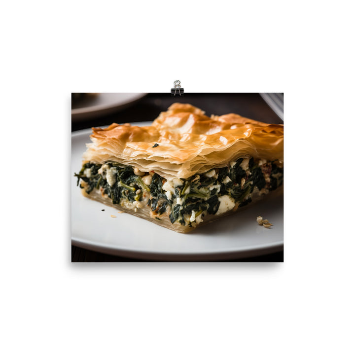 Feta and Spinach Tart photo paper poster - Posterfy.AI