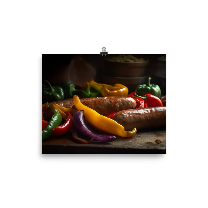 Sausage and Peppers photo paper poster - Posterfy.AI