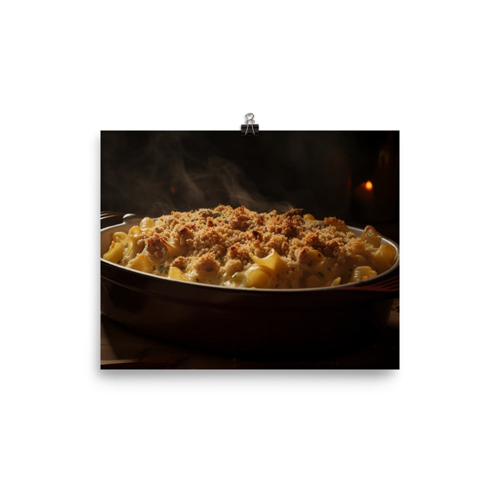 Baked Sausage and Cheese Casserole photo paper poster - Posterfy.AI