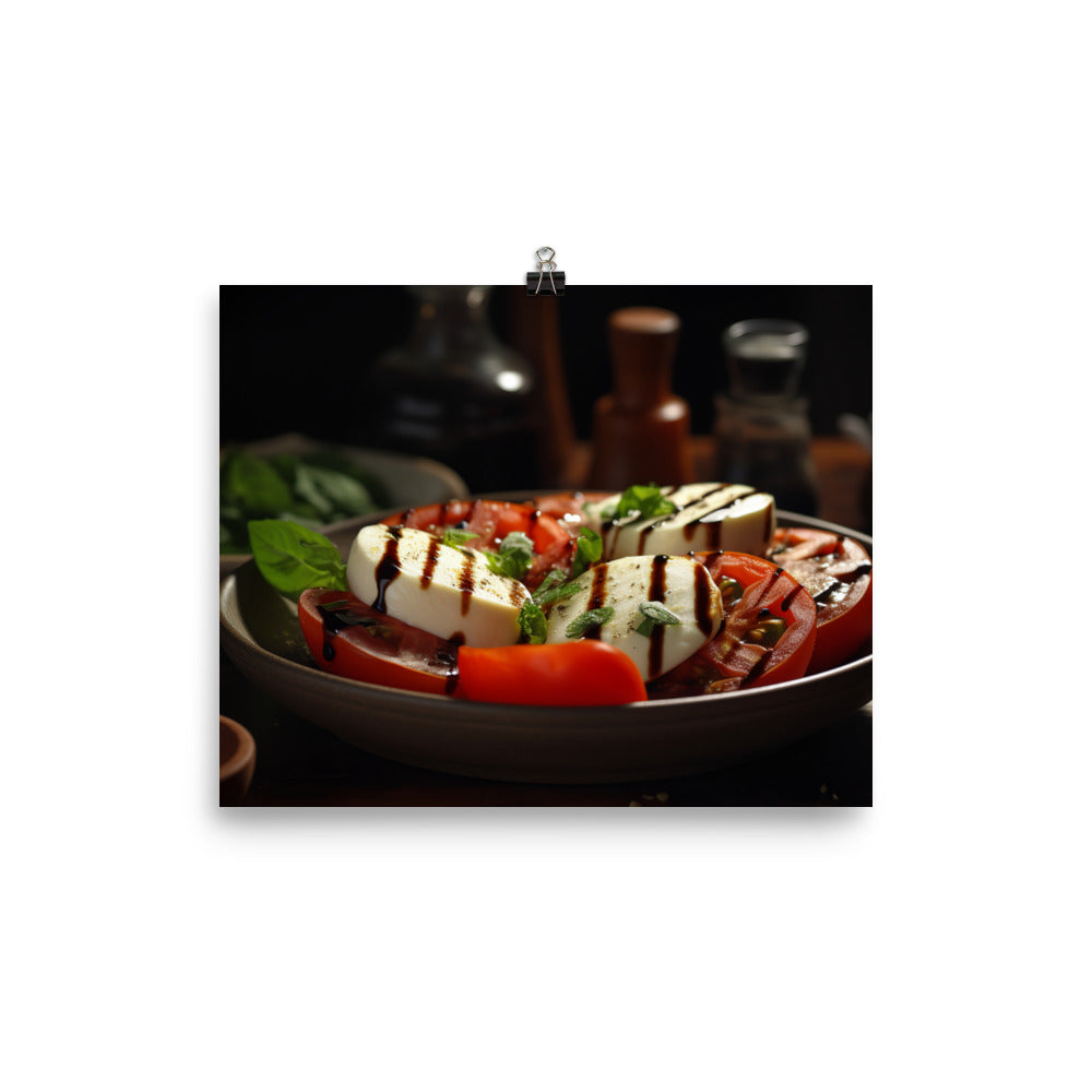 Grilled Caprese Salad photo paper poster - Posterfy.AI