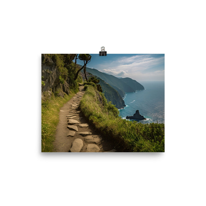 Trails of the Cinque Terre photo paper poster - Posterfy.AI