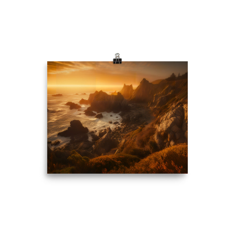 Warmth and Glow of Big Sur photo paper poster - Posterfy.AI