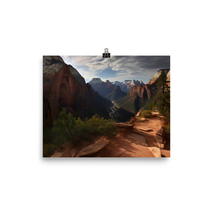 Frame the Vastness of Zions Scenic Beauty photo paper poster - Posterfy.AI