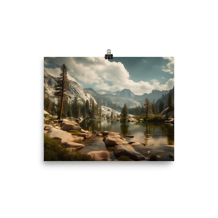Yosemites Pristine Alpine Lakes photo paper poster - Posterfy.AI
