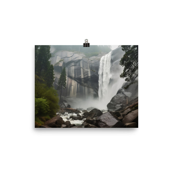 Vernal Fall in Yosemite photo  paper poster - Posterfy.AI