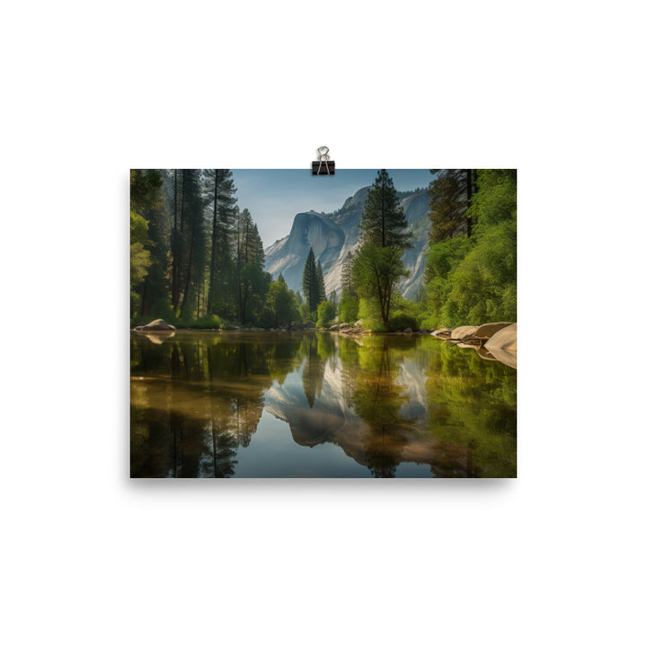 Unveiling Yosemites Serene Beauty photo  paper poster - Posterfy.AI