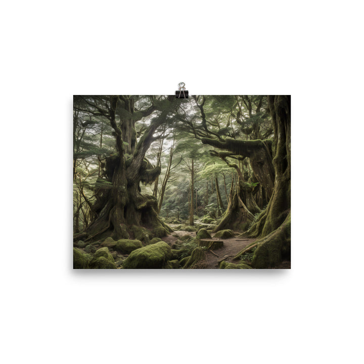 Yakushimas Majestic Yakusugi Cedar Trees photo  paper poster - Posterfy.AI