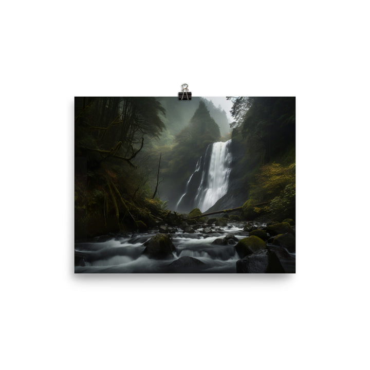 Capturing the Power of Nachi Falls photo  paper poster - Posterfy.AI