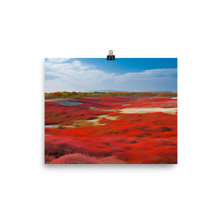 Hitachi Seaside Parks Blossoming Landscape photo  paper poster - Posterfy.AI
