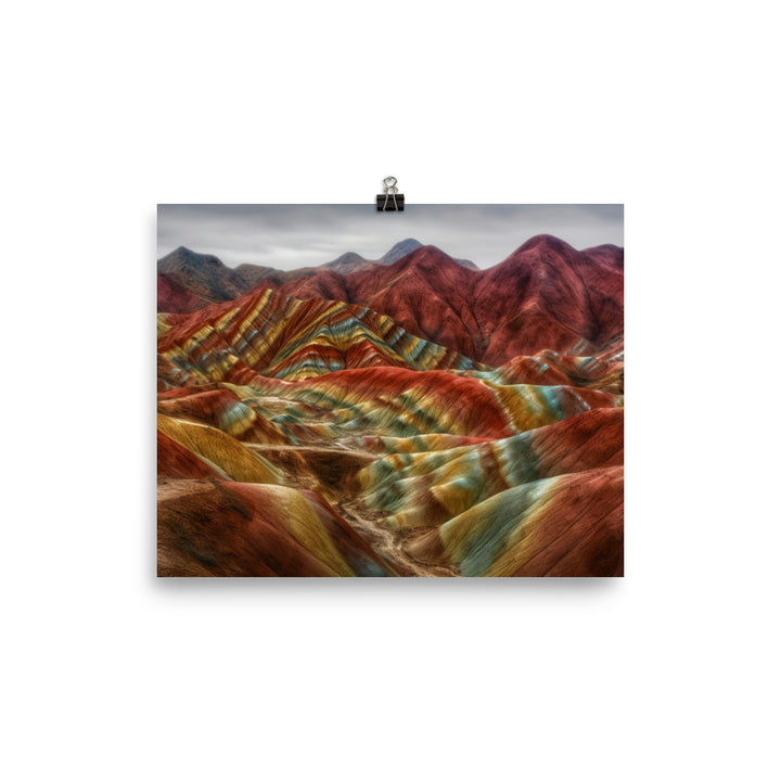 Surreal Beauty of Zhangye Danxia Landform photo paper poster - Posterfy.AI