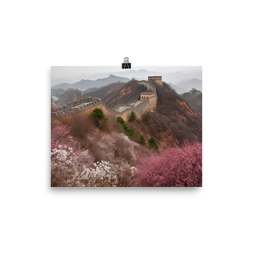 Majestic Sandstone Pillars of Zhangjiajie photo paper poster - Posterfy.AI
