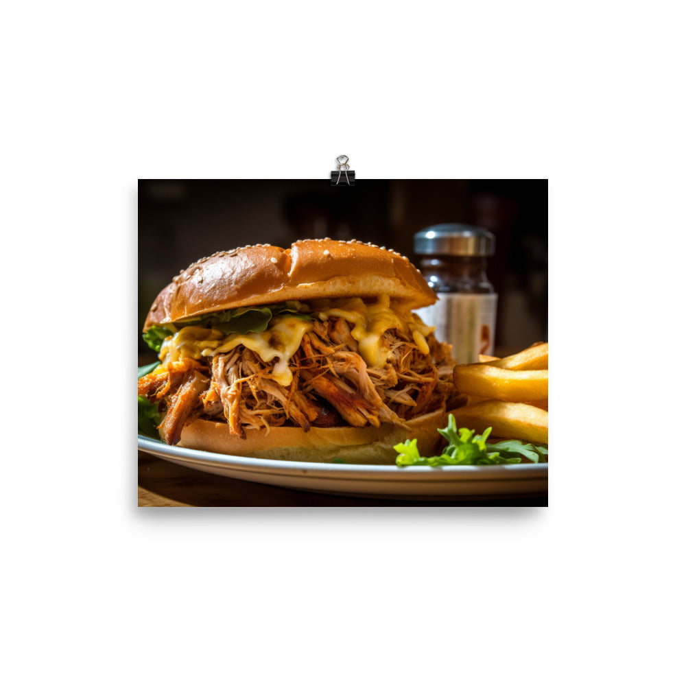 Ultimate Pulled Pork Sandwich photo paper poster - Posterfy.AI