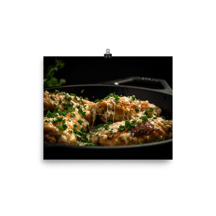 Sizzling Garlic Parmesan Chicken Wings photo paper poster - Posterfy.AI