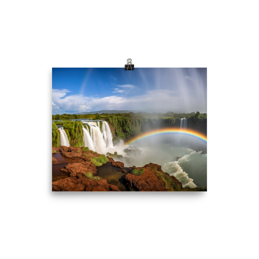 Rainbow at Iguazu Falls photo paper poster - Posterfy.AI