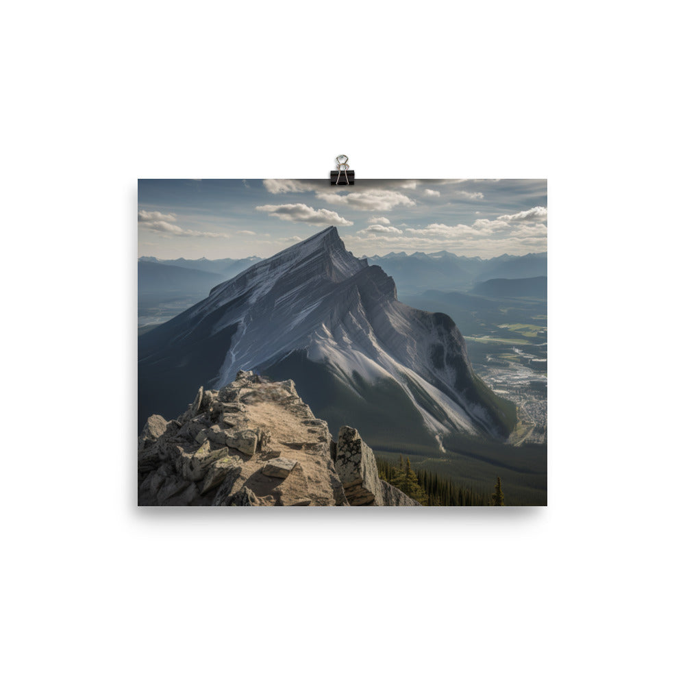 Summit of Mount Rundle photo paper poster - Posterfy.AI