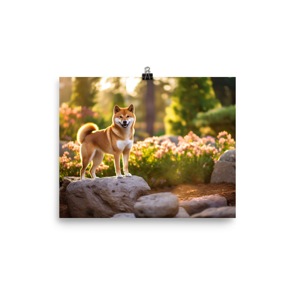 Magnificent Shiba Inu photo paper poster - Posterfy.AI