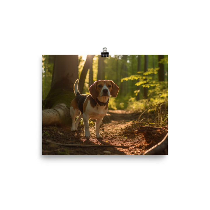 Beagle on the scent photo paper poster - Posterfy.AI