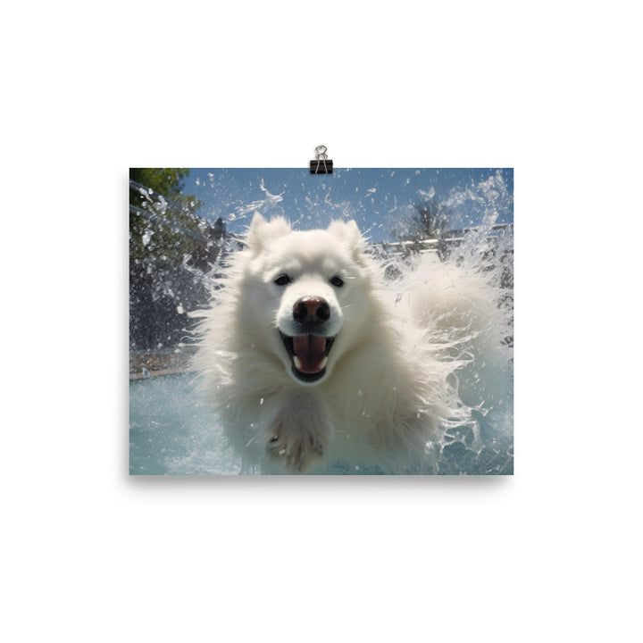 Samoyed Splash photo paper poster - Posterfy.AI
