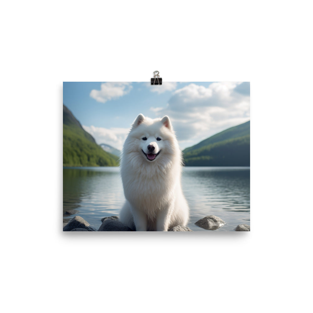 Samoyed Serenity photo paper poster - Posterfy.AI