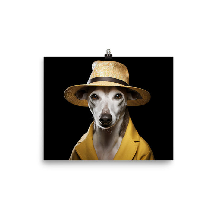 Whippet Fashionista photo paper poster - Posterfy.AI