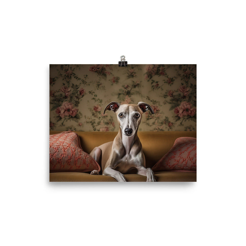 Whippet at Home photo paper poster - Posterfy.AI