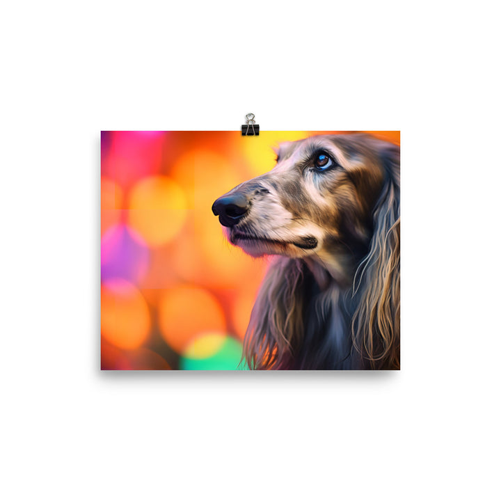 Afghan Hound portrait with bokeh photo paper poster - Posterfy.AI