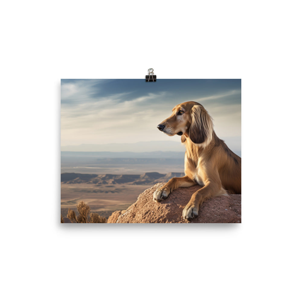 Majestic Saluki photo paper poster - Posterfy.AI