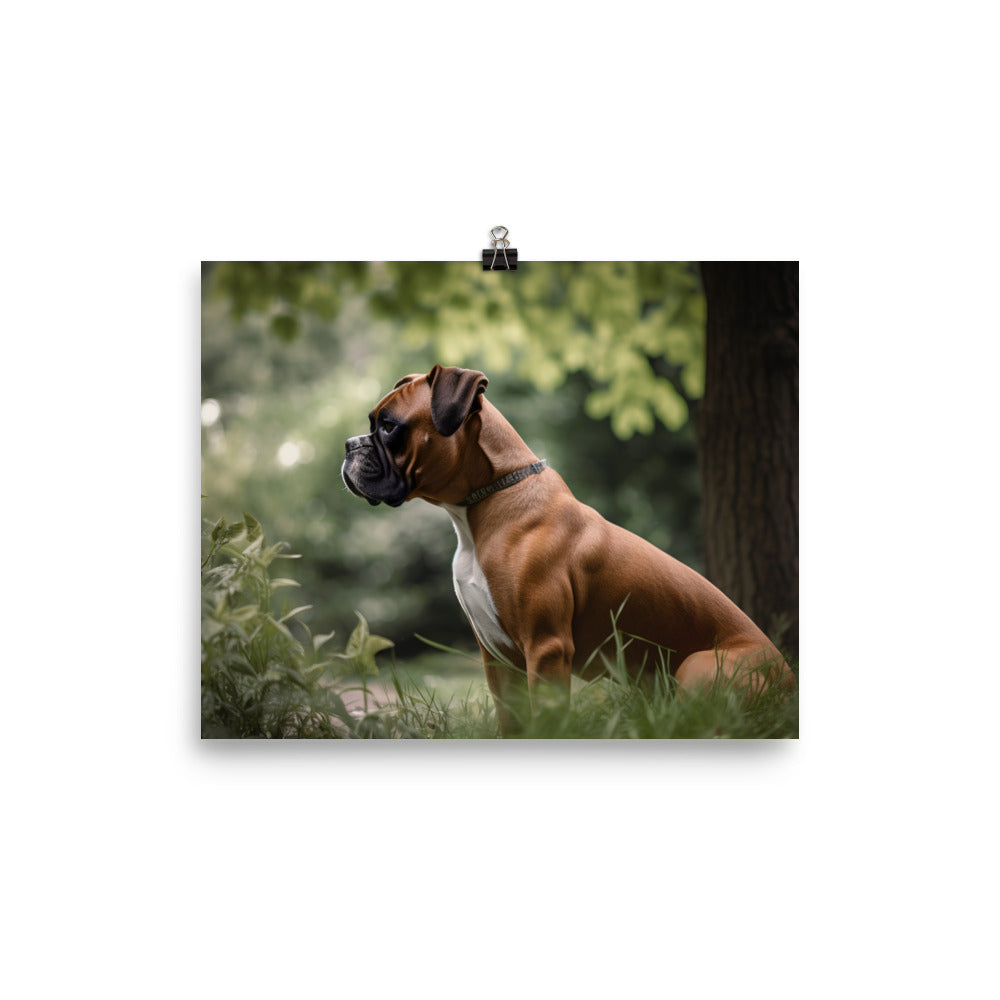 Boxer in the Park photo paper poster - Posterfy.AI