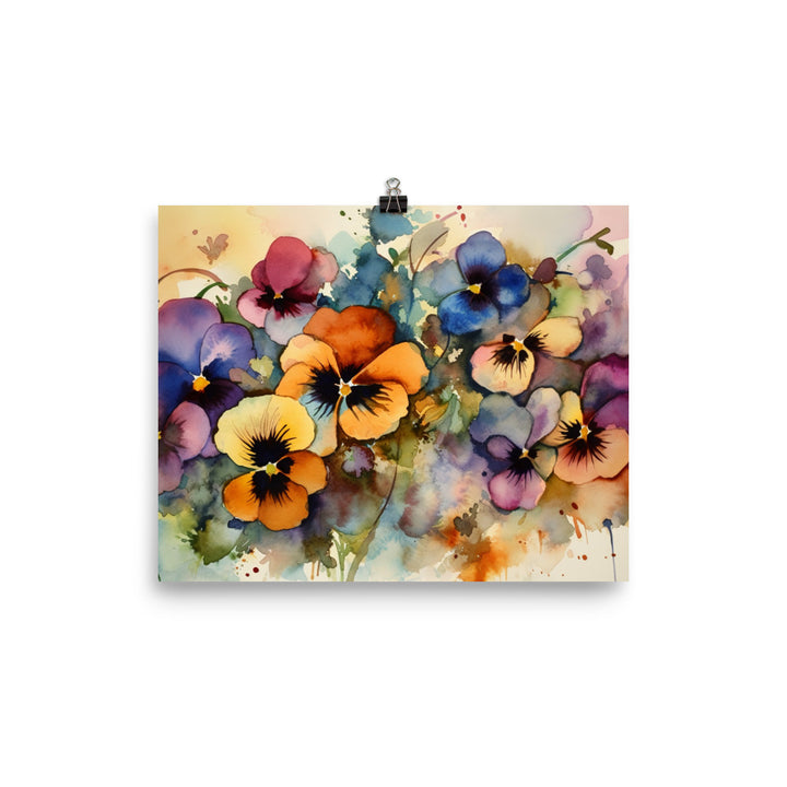 Journey with Pansies photo paper poster - Posterfy.AI