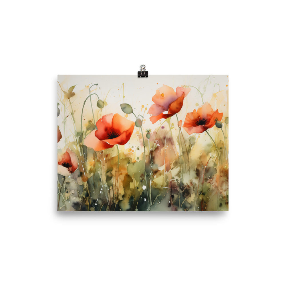 Symbolism of Poppies photo paper poster - Posterfy.AI