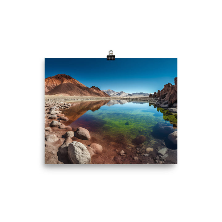 Vivid Reflections of Atacamas Oasis photo paper poster - Posterfy.AI