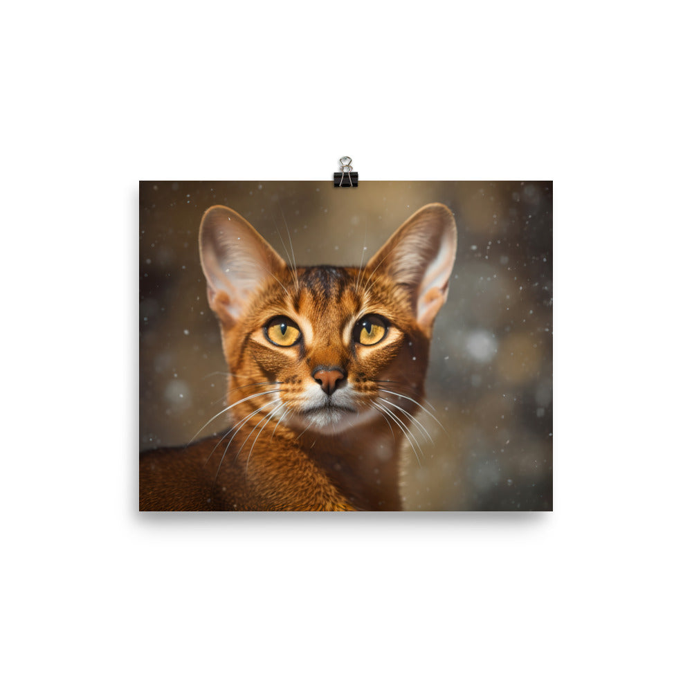 Exotic Beauty of Abyssinian Cats photo paper poster - Posterfy.AI