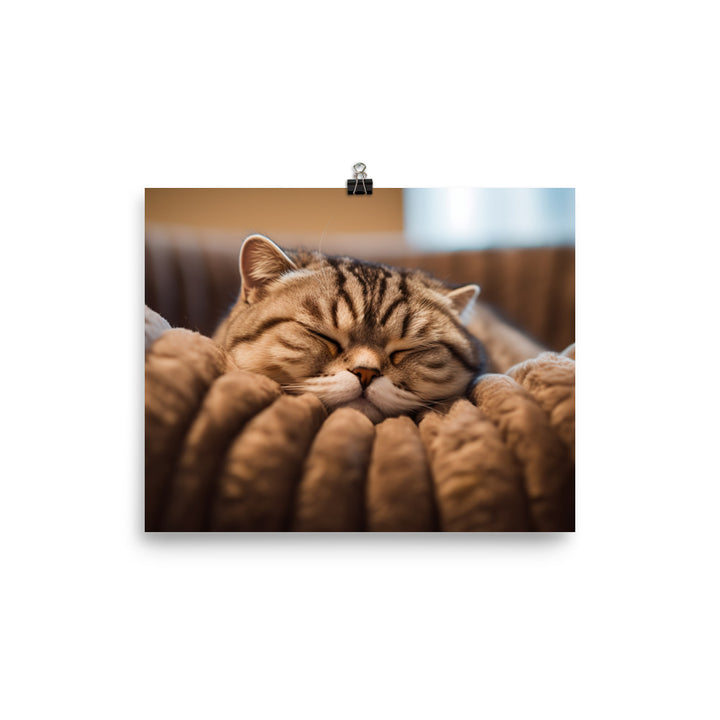 Serenity of a Scottish Fold photo paper poster - Posterfy.AI