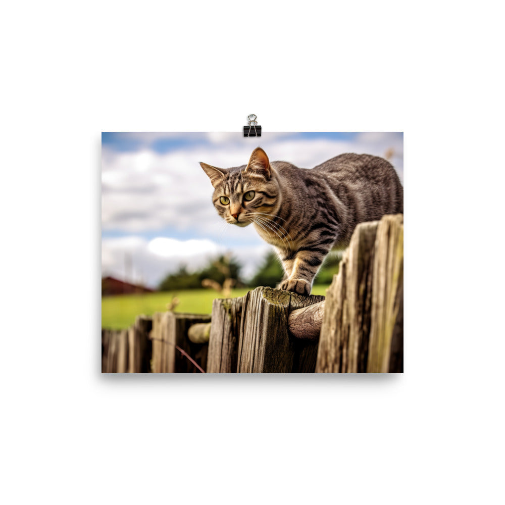 Adventurous Manx photo paper poster - Posterfy.AI