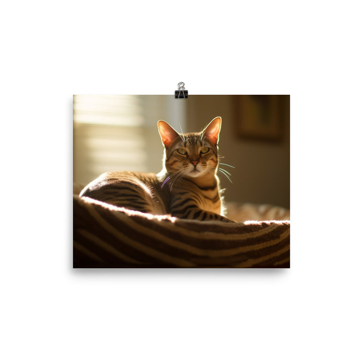 Ocicat Lounging photo paper poster - Posterfy.AI