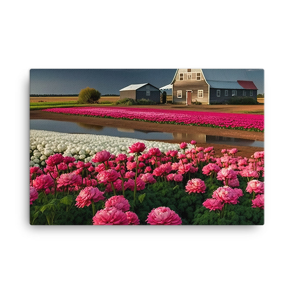 Beautiful Carnation Farm canvas - Posterfy.AI