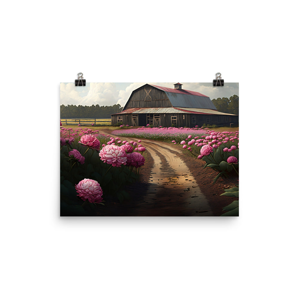 Beautiful Carnation Farm photo paper poster - Posterfy.AI