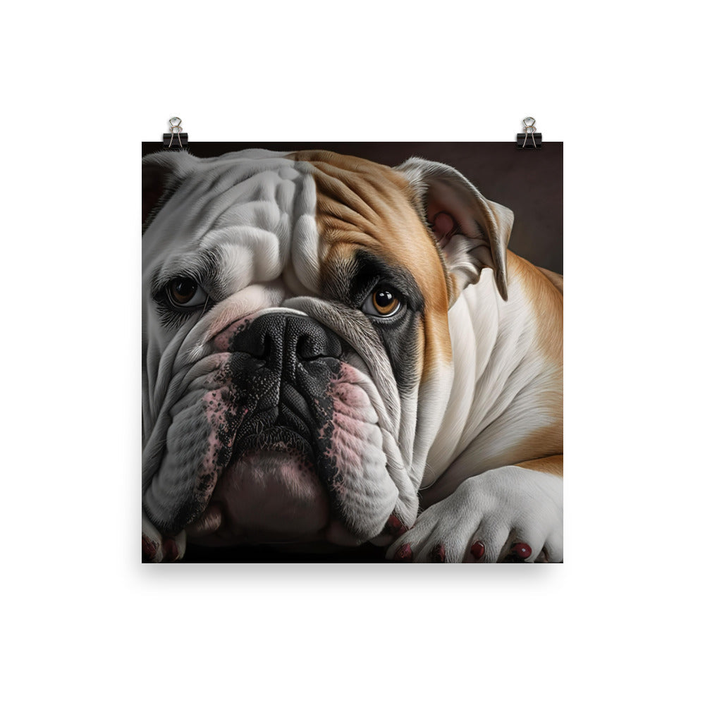 Bulldog photo paper poster - Posterfy.AI