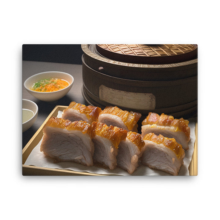 Cantonese Crispy Pork Belly 脆皮燒肉 canvas - Posterfy.AI
