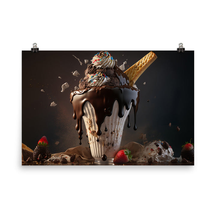 Chocolate Sundae	photo paper poster - Posterfy.AI