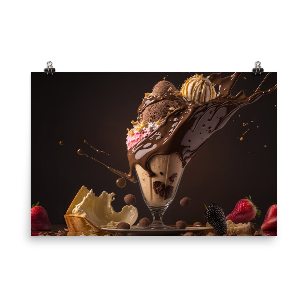 Chocolate Sundae	photo paper poster - Posterfy.AI